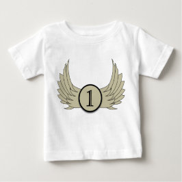 Camiseta Para Bebê Asas (Idade 1) - Baby Fine Jersey T Shirt 
