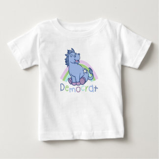 Camiseta Para Bebê Asno de Democrata do bebê