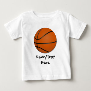 Camiseta Para Bebê Assoalho personalizado da madeira do basquetebol
