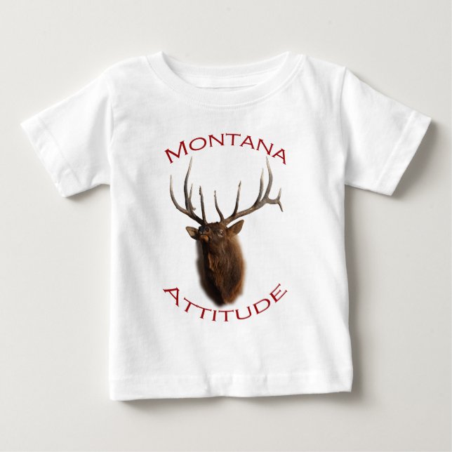 Camiseta Para Bebê Atitude de Montana (Frente)