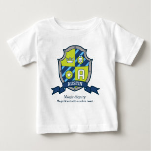 Camiseta Para Bebê Austin rapazes Um nome e significado para o escudo