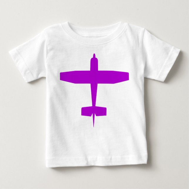 Camiseta Para Bebê Avião (Frente)