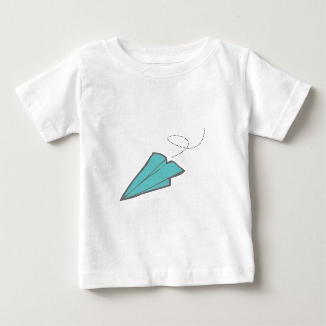 Camiseta Para Bebê Avião de papel (Frente)
