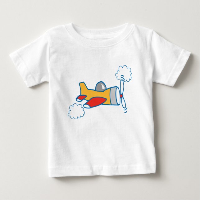 Camiseta Para Bebê Avião Grande (Frente)