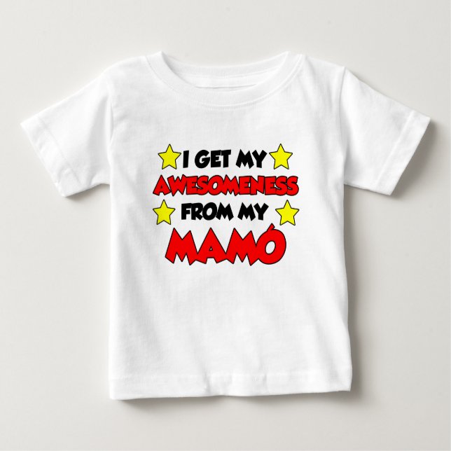 Camiseta Para Bebê Awesomeness de meu Mamo (Frente)