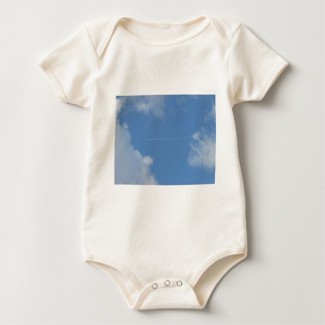 Camiseta Para Bebê Azul céu (Frente)