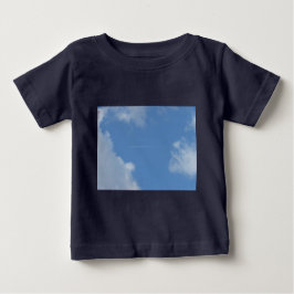 Camiseta Para Bebê Azul céu