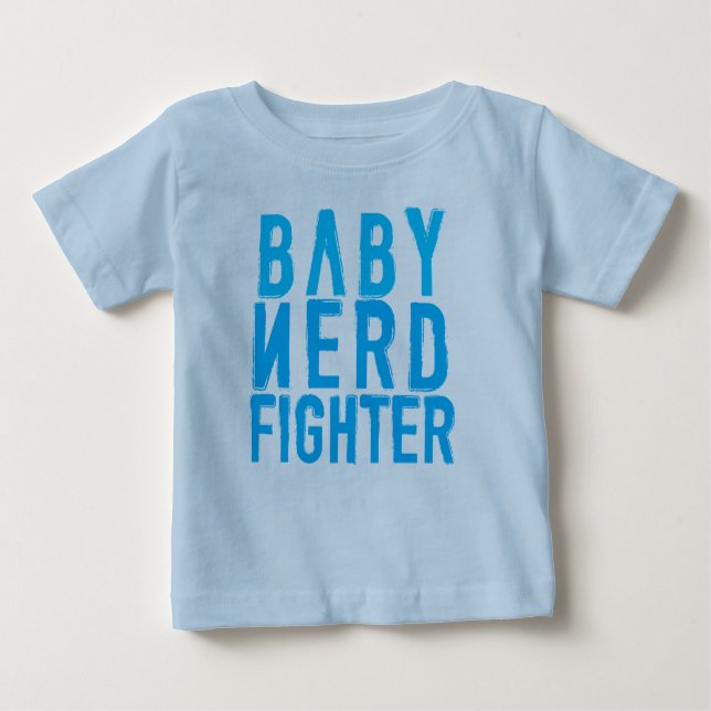 Camiseta Para Bebê Azul de Nerdfighter do bebê (Frente)