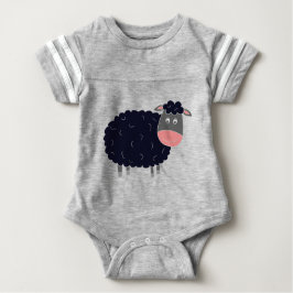Camiseta Para Bebê Baa Baa Black Sheep