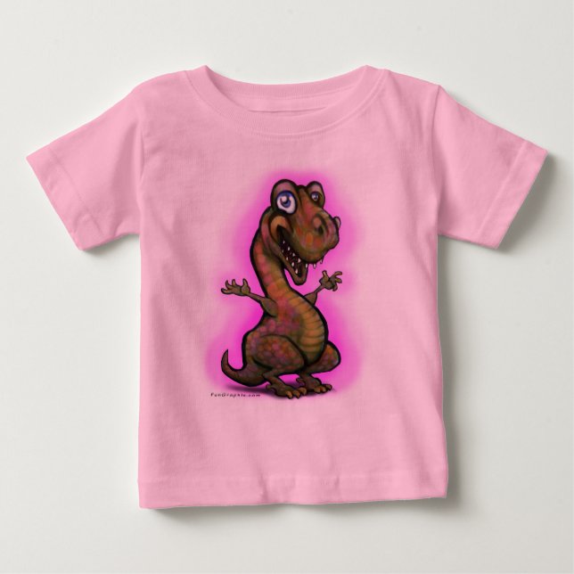 Camiseta Para Bebê Baby Girl T-Rex (Frente)