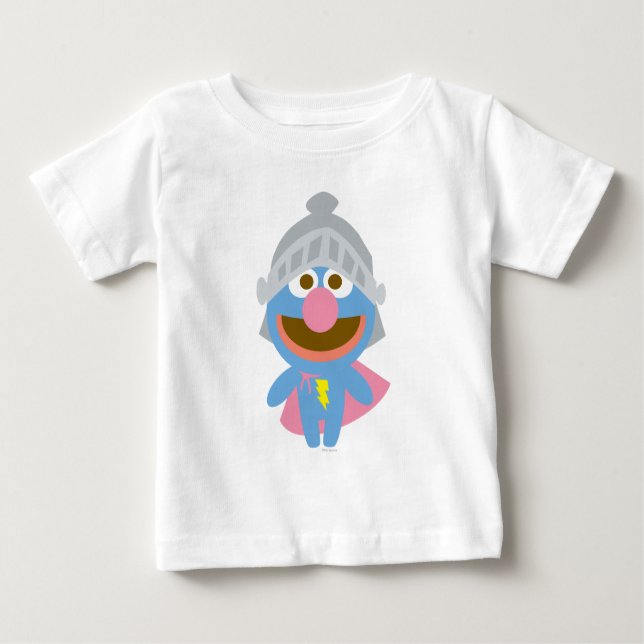 Camiseta Para Bebê Baby Grover em Armadura (Frente)