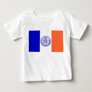 Camiseta Para Bebê Baby T Shirt com Flag de Nova Iorque, EUA