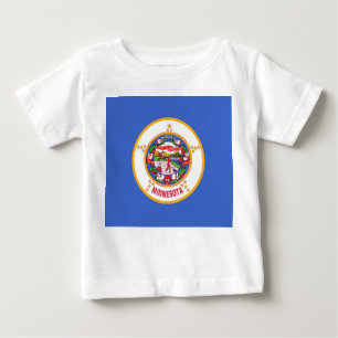 Camiseta Para Bebê Baby T shirt com Flag of Minnesota, EUA
