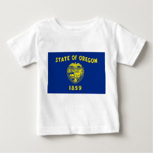 Camiseta Para Bebê Baby T shirt com Flag of Oregon