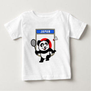 Camiseta Para Bebê Badminton Japão Panda