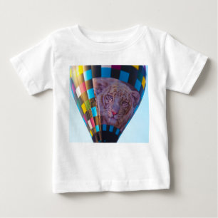 Camiseta Para Bebê Balão de ar quente, leopardo de neve, Olathe,