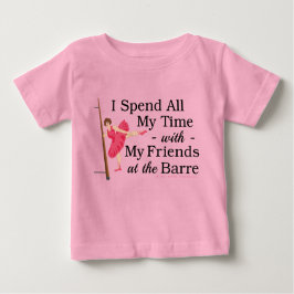 Camiseta Para Bebê Balé bonito Barre Funny Ballerina Dancer