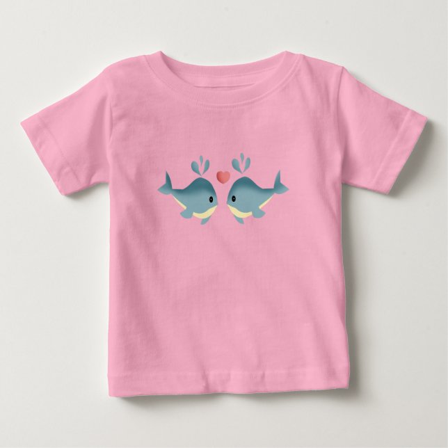 Camiseta Para Bebê ballenas bebé (Frente)