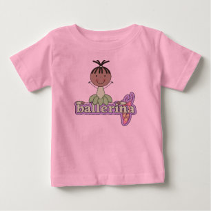 Camiseta Para Bebê Ballerina - Body de Bebê Verde com Tutu