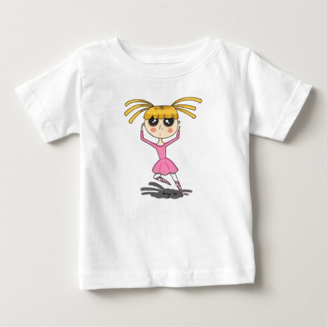 Camiseta Para Bebê Ballerina Shirts (Frente)