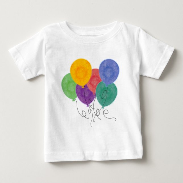 Camiseta Para Bebê Balões e gráficos (Frente)
