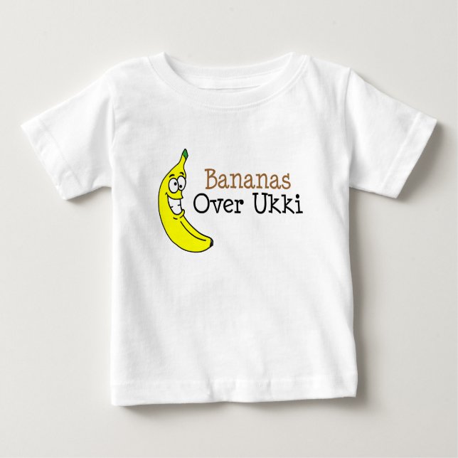 Camiseta Para Bebê Bananas Sobre Ukki (Frente)