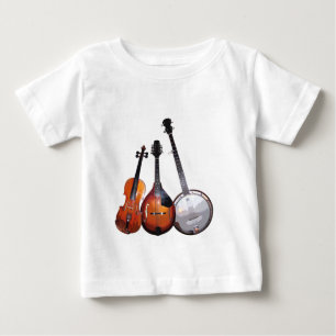 Camiseta Para Bebê Banda de Bluegrass filtrada
