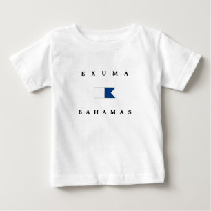 Camiseta Para Bebê Bandeira alfa do mergulho de Exuma Bahamas