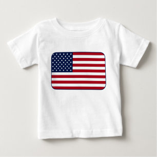 Camiseta Para Bebê Bandeira americana