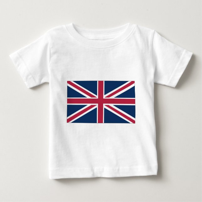 Camiseta Para Bebê bandeira britânica (Frente)