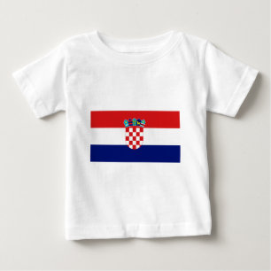 Camiseta Para Bebê Bandeira croata - Trobojnica