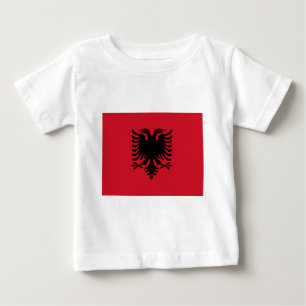 Camiseta Para Bebê Bandeira da Albânia