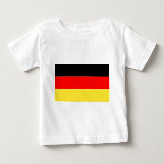 Camiseta Para Bebê Bandeira da Alemanha (Frente)