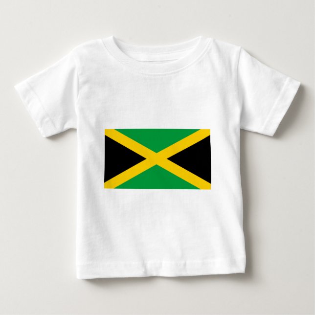 Camiseta Para Bebê Bandeira da Jamaica (Frente)