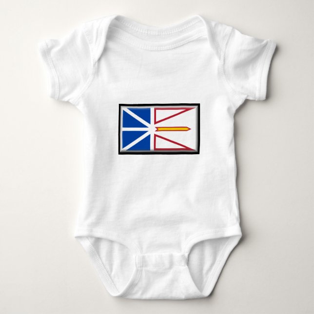 Camiseta Para Bebê Bandeira da Terra Nova (Canadá) (Frente)