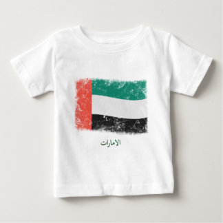 Camiseta Para Bebê Bandeira de United Arab Emirates do Grunge