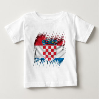 Camiseta Para Bebê Bandeira do croata dos Shredders