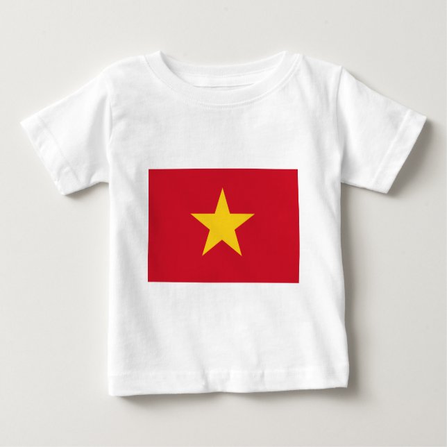 Camiseta Para Bebê bandeira do vietname (Frente)