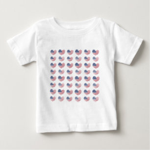 Camiseta Para Bebê Bandeira Patriótica Americana Custa