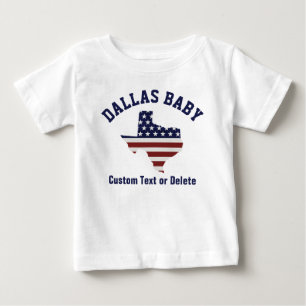 Camiseta Para Bebê Bandeira patriótica   do mapa   EUA de Texas seu