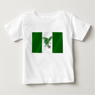 Camiseta Para Bebê Bandeira super nigeriana de Eagles de Nigéria