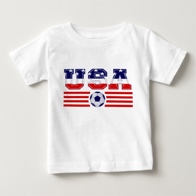 CAMISETA PARA BEBÊ BANDERA DOS EUA FUTEBOL (Frente)