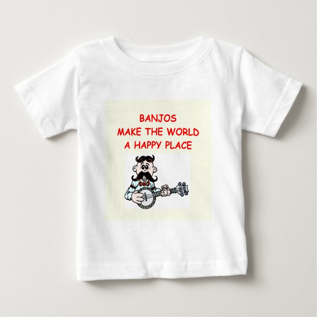 Camiseta Para Bebê banjos (Frente)
