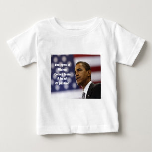 Camiseta Para Bebê Barack Obama coração da paixão