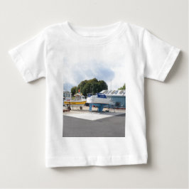 Camiseta Para Bebê Barcos Em Terra