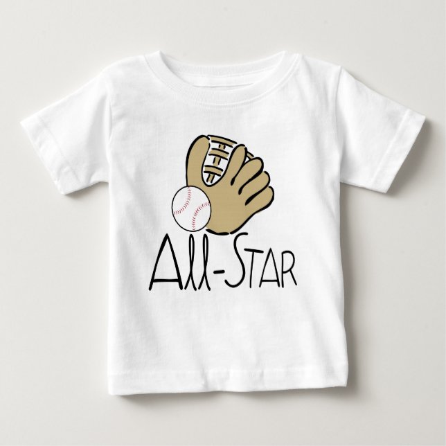 Camiseta Para Bebê Basebol de All Star (Frente)