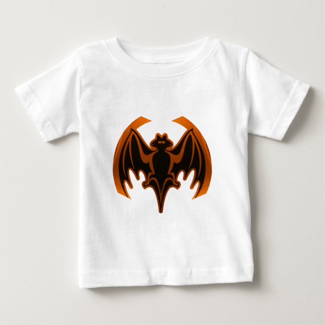 Camiseta Para Bebê Bat Orange O MUSEUM Zazzle dá presentes (Frente)