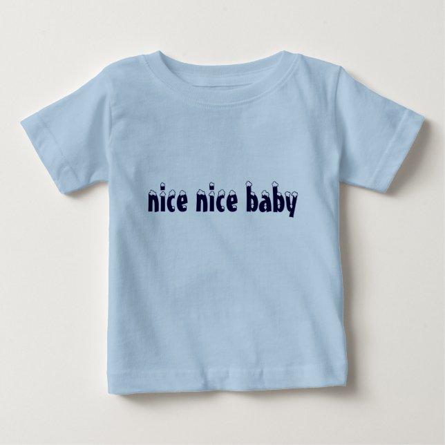 Camiseta Para Bebê bebê agradável agradável (Frente)