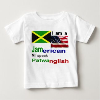 Camiseta Para Bebê bebê americano jamaicano