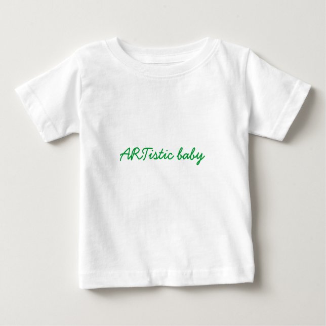 Camiseta Para Bebê bebê artístico (Frente)